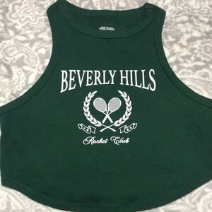 Green Beverly Hills Crop Top